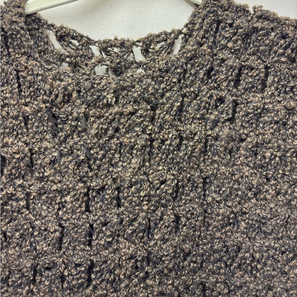 Hand knitted Bohemian Style Brown Sweater Vest Top See Measurements for Size - Picture 2 of 5